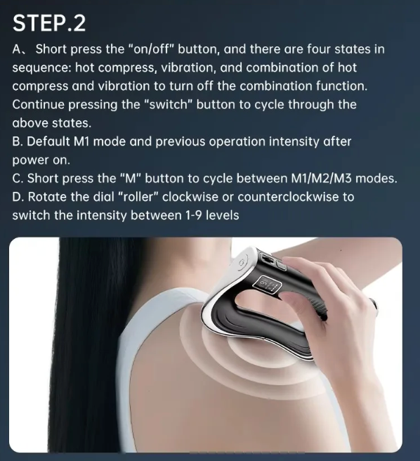 Smart Charging Vibrating Muscle Massager Fascia Knife for Muscle Soreness